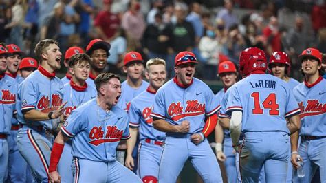 Ole miss men's baseball - Feb 25, 2024 · Ole Miss unleashed a fierce onslaught against High Point in the first inning on Sunday afternoon. Ethan Groff got things started for the Rebels' home run cycle on the second pitch of the game with ... 